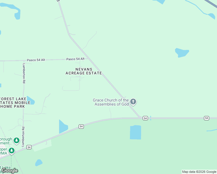 map of restaurants, bars, coffee shops, grocery stores, and more near 7249 Berry Road in Zephyrhills