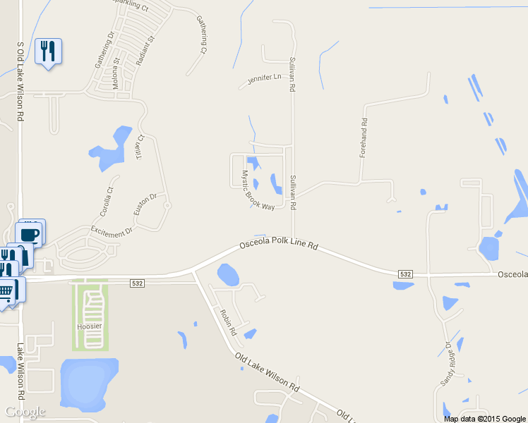 map of restaurants, bars, coffee shops, grocery stores, and more near 7218 Mystic Brook Way in Davenport