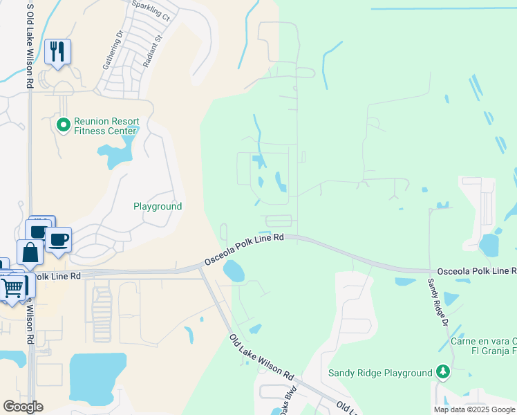 map of restaurants, bars, coffee shops, grocery stores, and more near 7218 Mystic Brook Way in Davenport