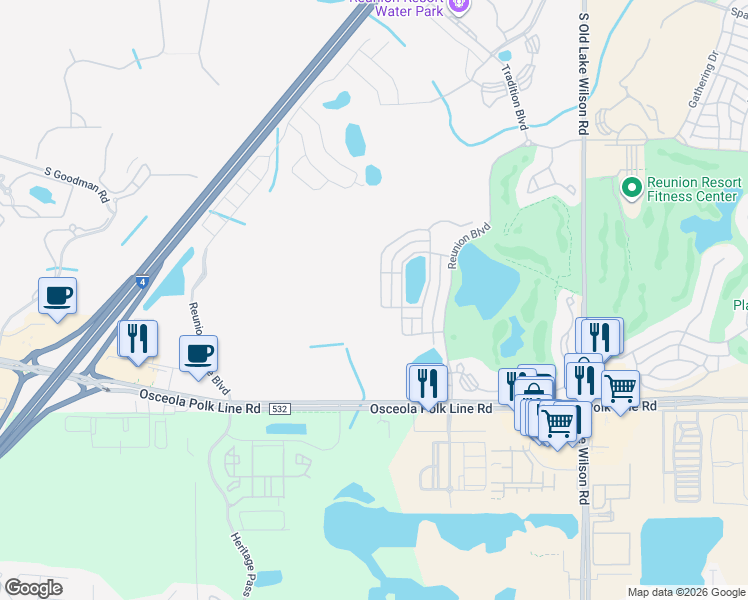 map of restaurants, bars, coffee shops, grocery stores, and more near 1419 Fairview Circle in Four Corners