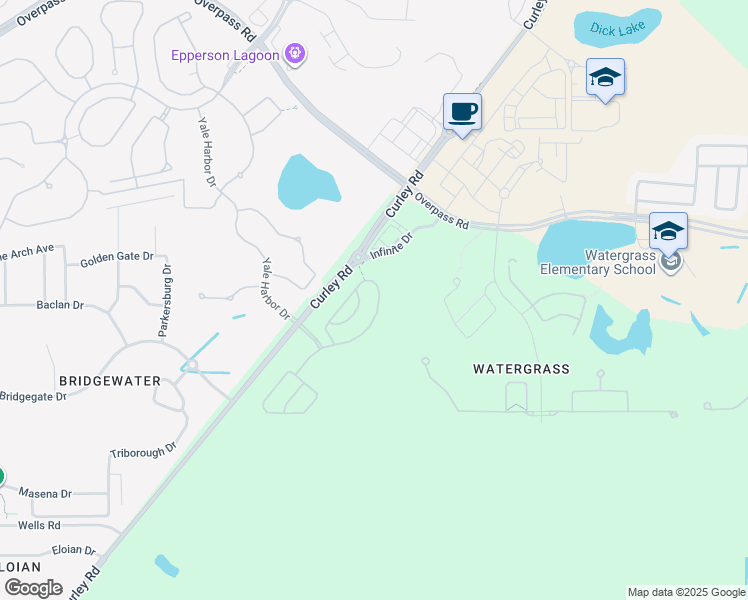 map of restaurants, bars, coffee shops, grocery stores, and more near 7307 Bridgeview Drive in Wesley Chapel