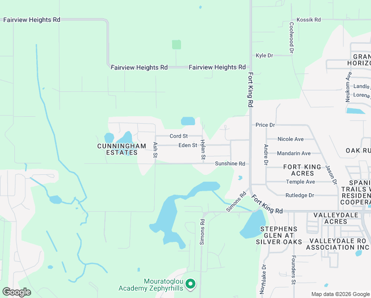 map of restaurants, bars, coffee shops, grocery stores, and more near 36612 Cord Street in Zephyrhills