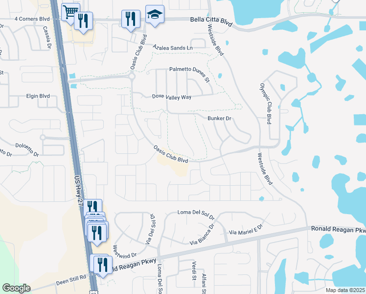 map of restaurants, bars, coffee shops, grocery stores, and more near 1432 Mickelson Court in Davenport