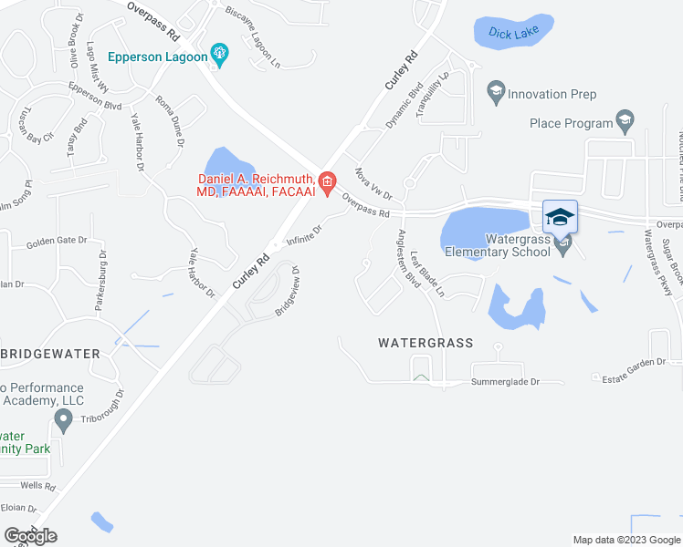 map of restaurants, bars, coffee shops, grocery stores, and more near 32050 Garden Alcove Loop in Wesley Chapel