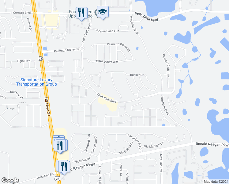 map of restaurants, bars, coffee shops, grocery stores, and more near 1432 Mickelson Court in Davenport