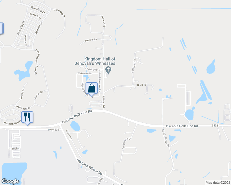 map of restaurants, bars, coffee shops, grocery stores, and more near 7150 Forehand Road in Davenport