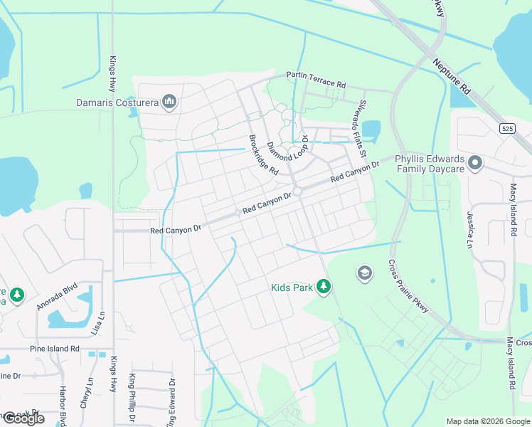 map of restaurants, bars, coffee shops, grocery stores, and more near 1861 Red Canyon Drive in Kissimmee