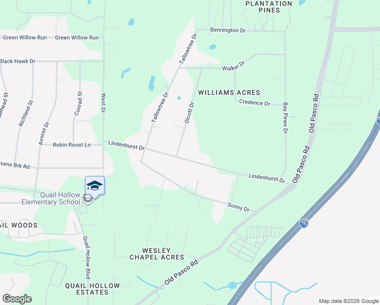 map of restaurants, bars, coffee shops, grocery stores, and more near 28425 Lindenhurst Drive in Zephyrhills