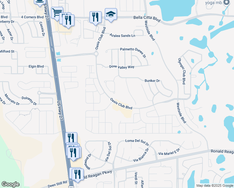 map of restaurants, bars, coffee shops, grocery stores, and more near 1417 Deuce Circle in Davenport