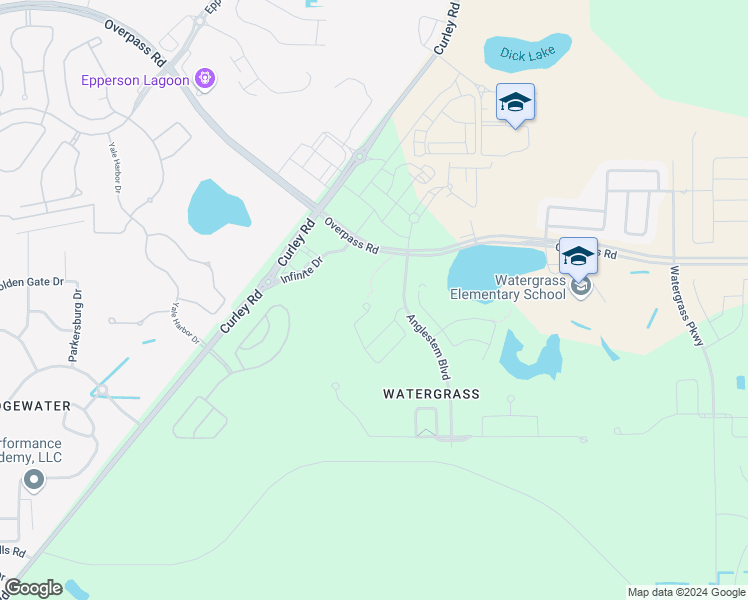map of restaurants, bars, coffee shops, grocery stores, and more near 32017 Garden Alcove Loop in Wesley Chapel