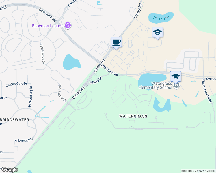 map of restaurants, bars, coffee shops, grocery stores, and more near 32050 Garden Alcove Loop in Wesley Chapel