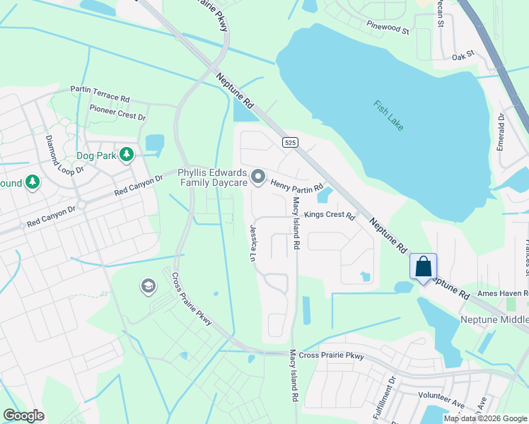 map of restaurants, bars, coffee shops, grocery stores, and more near 2210 Jessica Lane in Kissimmee