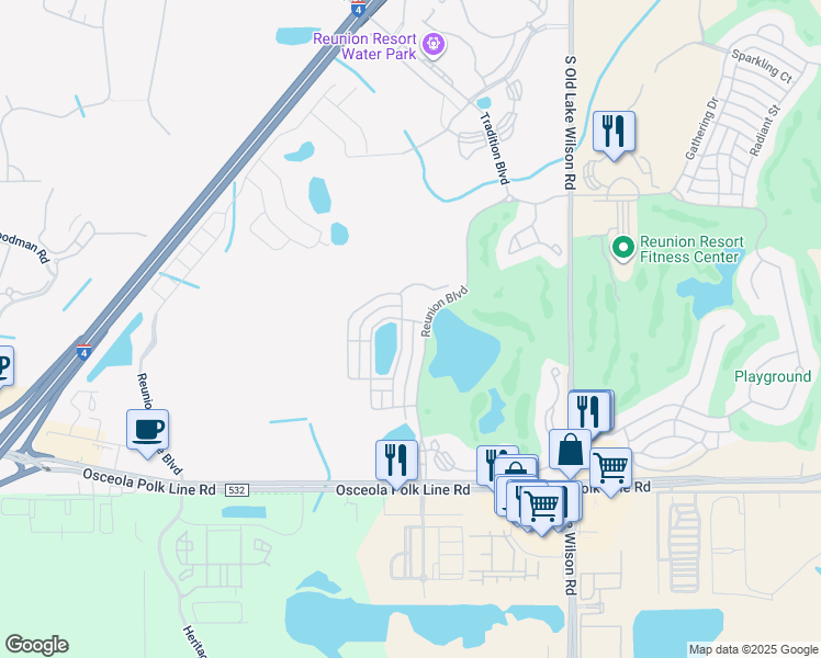 map of restaurants, bars, coffee shops, grocery stores, and more near 1521 Fairview Circle in Four Corners