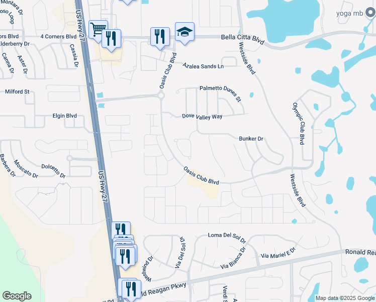 map of restaurants, bars, coffee shops, grocery stores, and more near 1417 Deuce Circle in Davenport