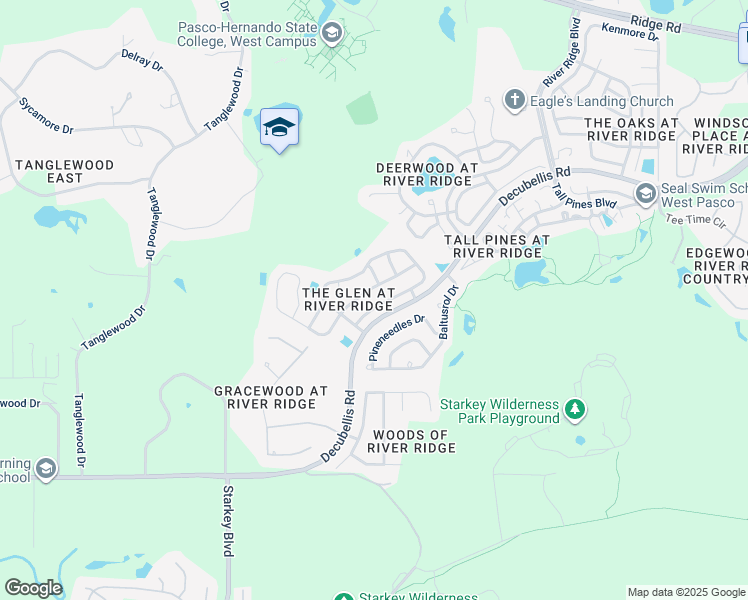 map of restaurants, bars, coffee shops, grocery stores, and more near 10311 Maverick Street in New Port Richey