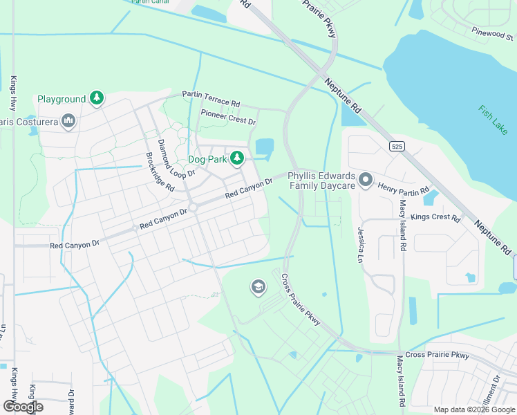 map of restaurants, bars, coffee shops, grocery stores, and more near 1964 Red Canyon Drive in Kissimmee