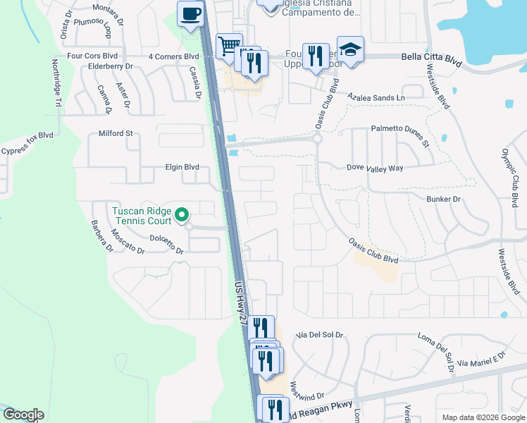 map of restaurants, bars, coffee shops, grocery stores, and more near 439 Rena Drive in Davenport