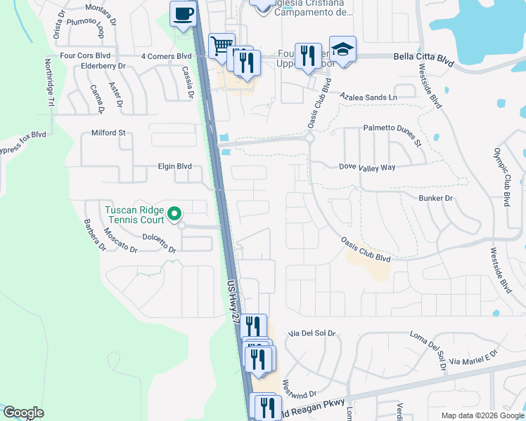 map of restaurants, bars, coffee shops, grocery stores, and more near 439 Rena Drive in Davenport