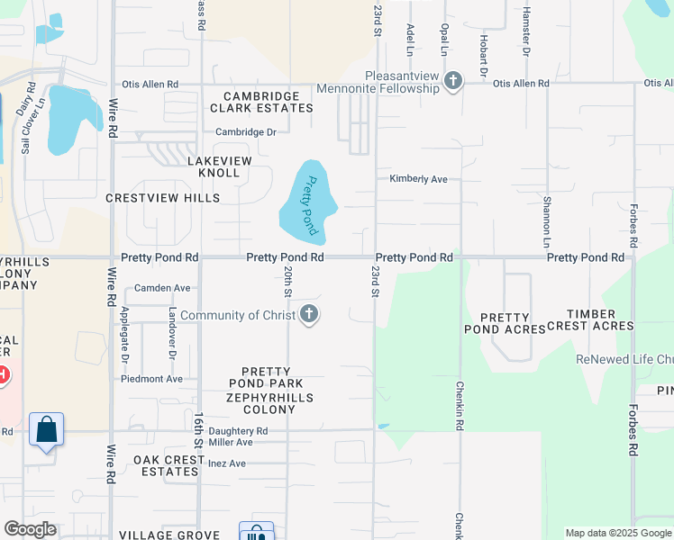 map of restaurants, bars, coffee shops, grocery stores, and more near 39146 Pretty Pond Road in Zephyrhills