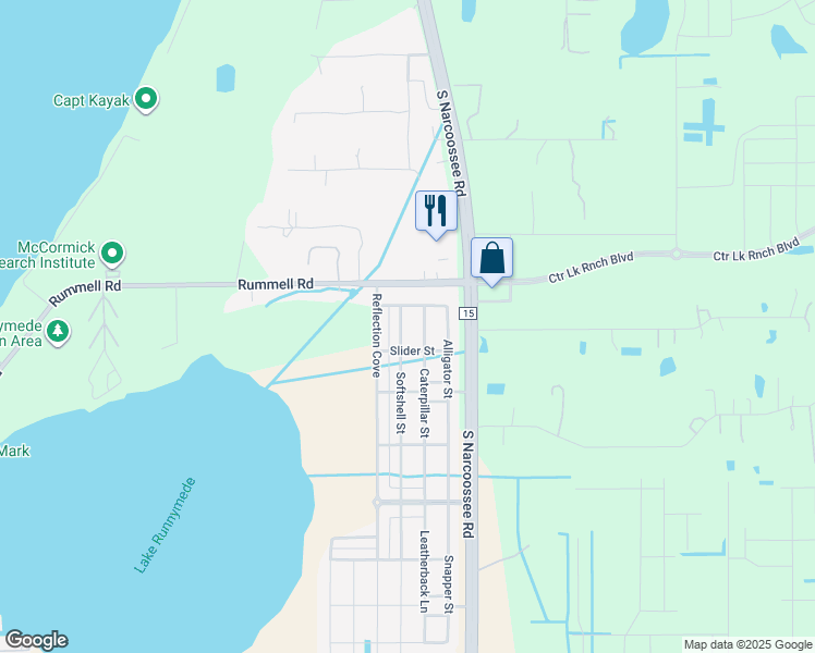 map of restaurants, bars, coffee shops, grocery stores, and more near 1497 Softshell Street in St. Cloud