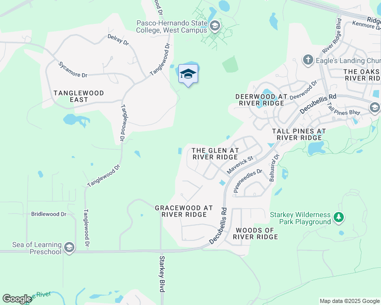 map of restaurants, bars, coffee shops, grocery stores, and more near 7444 Canvasback Drive in New Port Richey