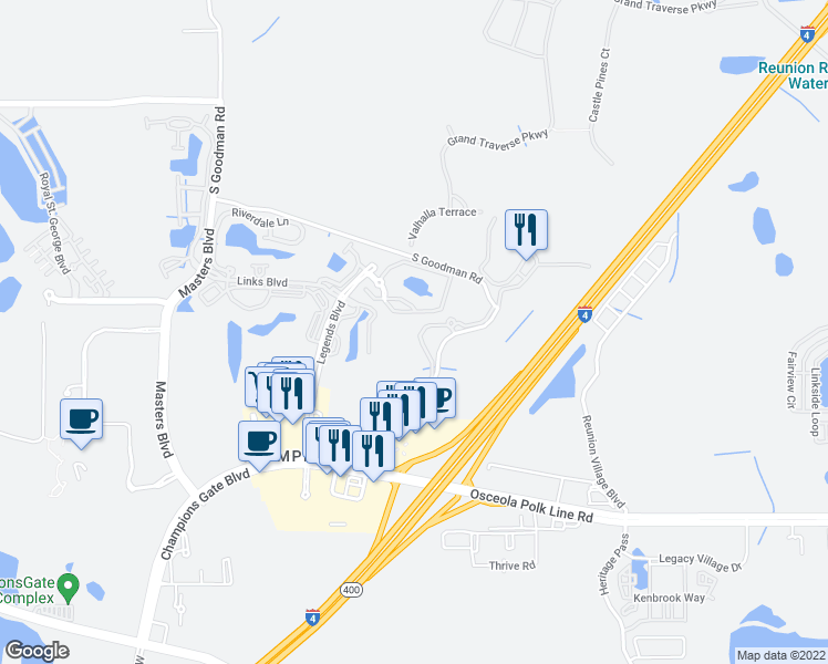 map of restaurants, bars, coffee shops, grocery stores, and more near 8139 Roseville Boulevard in Davenport