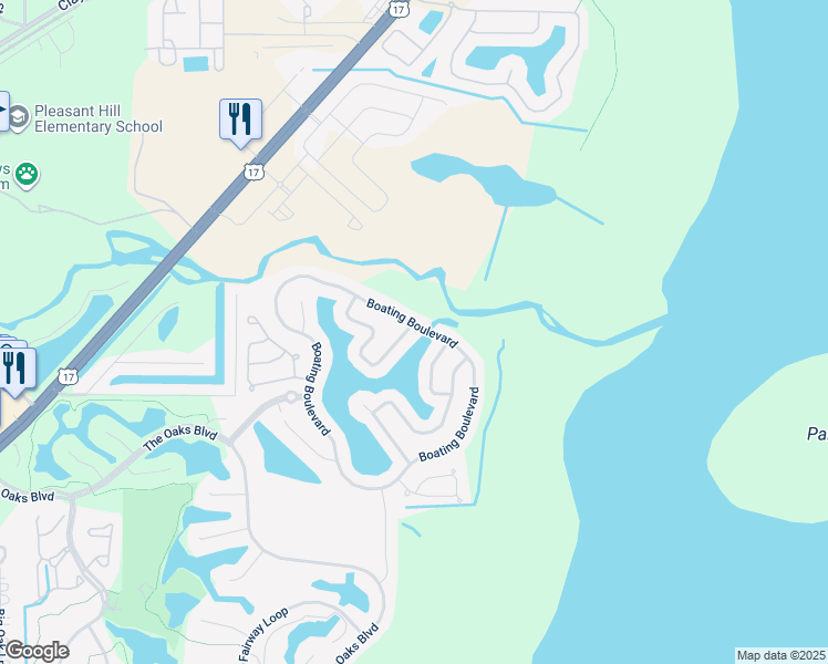 map of restaurants, bars, coffee shops, grocery stores, and more near 1700 Boat Launch Road in Kissimmee