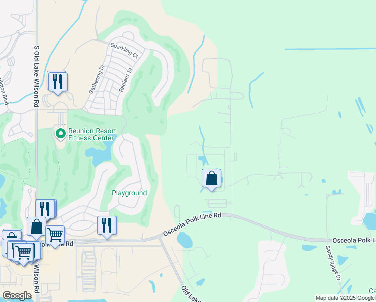 map of restaurants, bars, coffee shops, grocery stores, and more near 7242 Wakeview Drive in Davenport