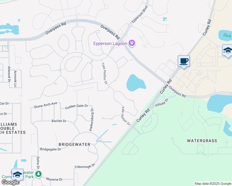 map of restaurants, bars, coffee shops, grocery stores, and more near 7670 Pool Compass Loop in Wesley Chapel
