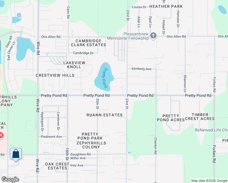 map of restaurants, bars, coffee shops, grocery stores, and more near 7544 Oak Brook Drive in Zephyrhills