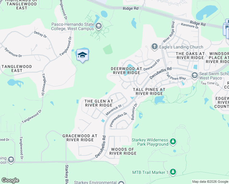 map of restaurants, bars, coffee shops, grocery stores, and more near 10319 Widgeon Way in New Port Richey