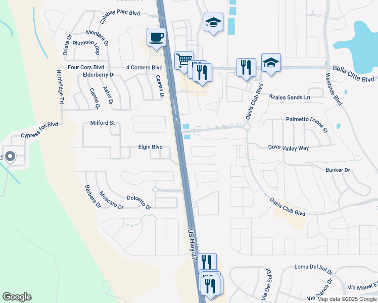 map of restaurants, bars, coffee shops, grocery stores, and more near 630 Sonja Circle in Davenport