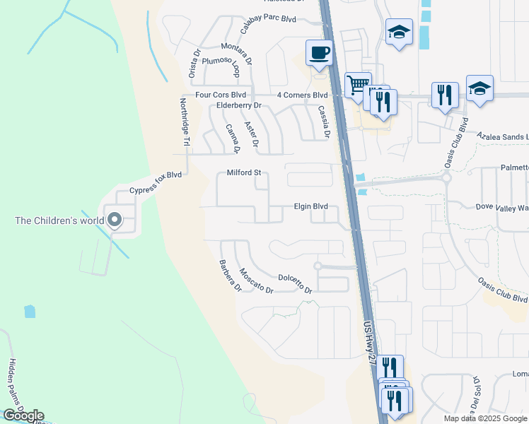 map of restaurants, bars, coffee shops, grocery stores, and more near 139 Milford Street in Davenport