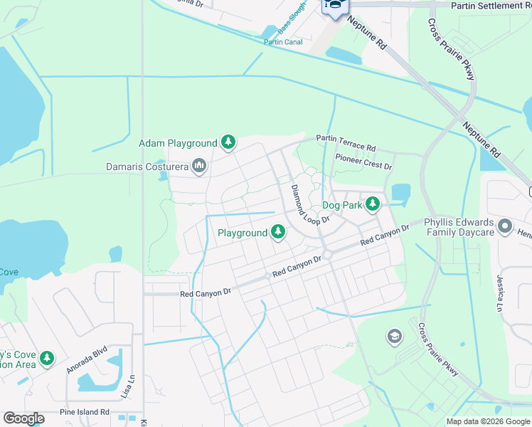 map of restaurants, bars, coffee shops, grocery stores, and more near 1887 Cassidy Knoll Drive in Kissimmee