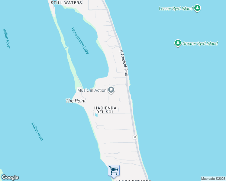 map of restaurants, bars, coffee shops, grocery stores, and more near 5140 Del Sol Drive in Merritt Island