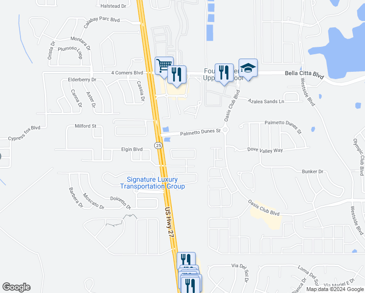 map of restaurants, bars, coffee shops, grocery stores, and more near 426 Sonja Circle in Davenport