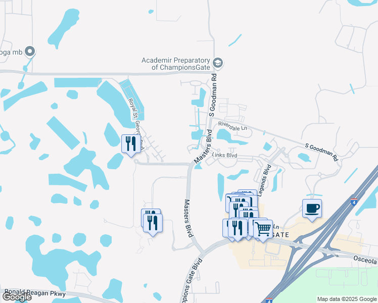 map of restaurants, bars, coffee shops, grocery stores, and more near 8348 Quimby Circle in Davenport