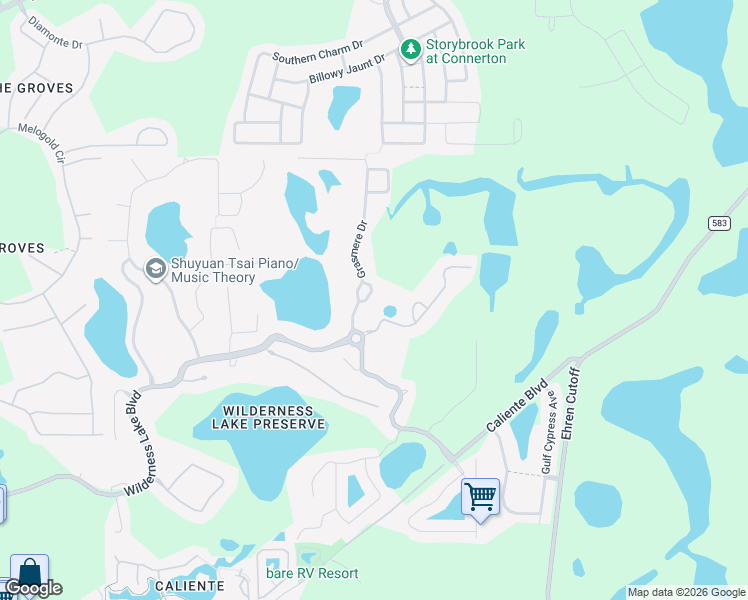 map of restaurants, bars, coffee shops, grocery stores, and more near 7620 Eleanor Wood Court in Land O' Lakes