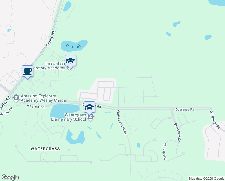 map of restaurants, bars, coffee shops, grocery stores, and more near 7904 Timberview Loop in Wesley Chapel
