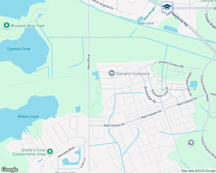map of restaurants, bars, coffee shops, grocery stores, and more near 1716 Ranger Highlands Road in Kissimmee