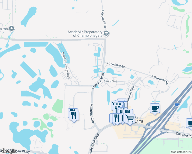 map of restaurants, bars, coffee shops, grocery stores, and more near Quimby Circle in Davenport