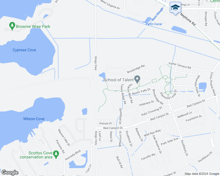 map of restaurants, bars, coffee shops, grocery stores, and more near 1727 Ranger Highlands Road in Kissimmee