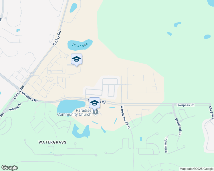 map of restaurants, bars, coffee shops, grocery stores, and more near 32811 Woodthrush Way in Wesley Chapel