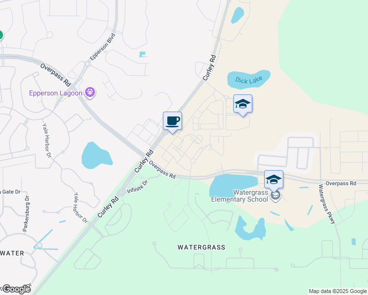 map of restaurants, bars, coffee shops, grocery stores, and more near 7575 Windchase Way in Zephyrhills
