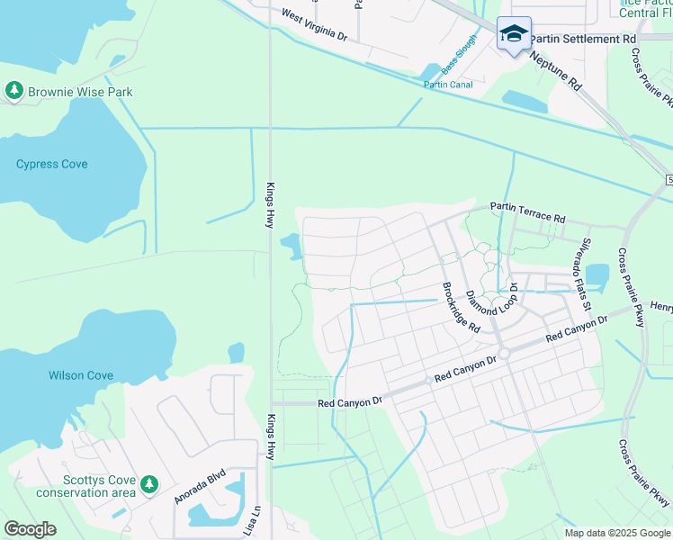 map of restaurants, bars, coffee shops, grocery stores, and more near 1716 Ranger Highlands Road in Kissimmee