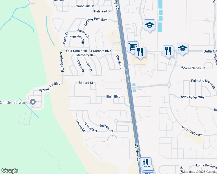 map of restaurants, bars, coffee shops, grocery stores, and more near 549 Old Bridge Circle in Davenport