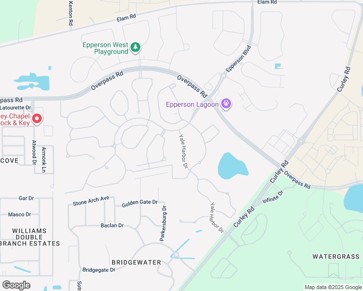 map of restaurants, bars, coffee shops, grocery stores, and more near 7881 Yale Harbor Drive in Wesley Chapel
