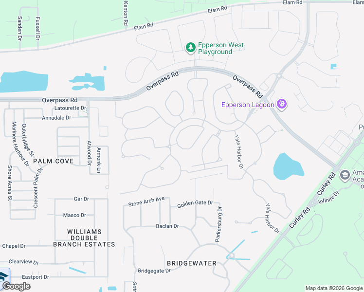 map of restaurants, bars, coffee shops, grocery stores, and more near 31356 Palm Song Place in Wesley Chapel