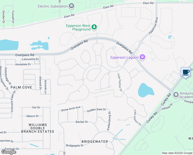 map of restaurants, bars, coffee shops, grocery stores, and more near 7759 Tuscan Bay Circle in Wesley Chapel