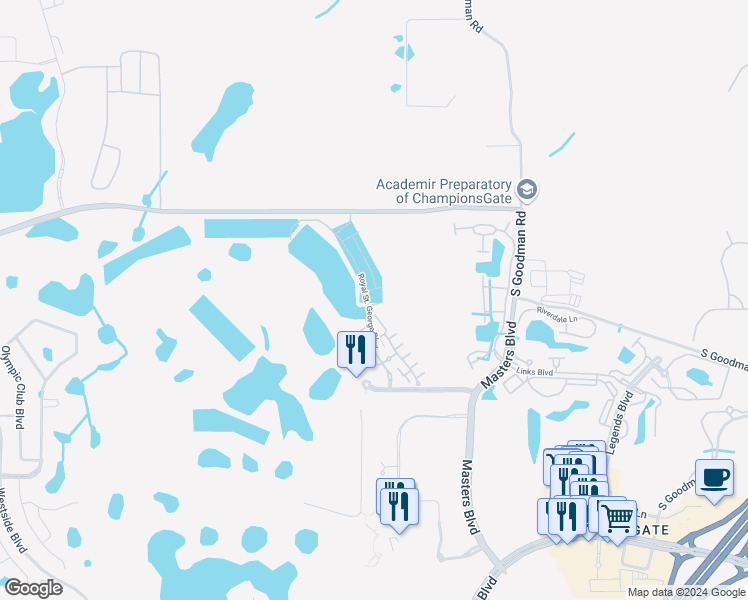 map of restaurants, bars, coffee shops, grocery stores, and more near 8507 Arcadia Lane in Davenport
